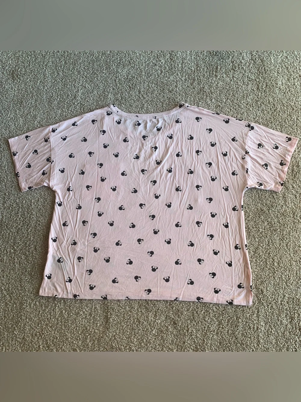Disney Mickey Mouse Women's Pink Graphic T-Shirt Size L Short Sleeve Pocket Tee - Picture 6 of 7